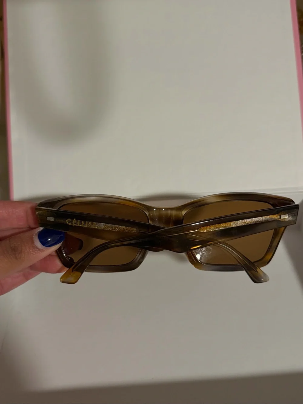 Celine Translucent Brown Square Sunglasses